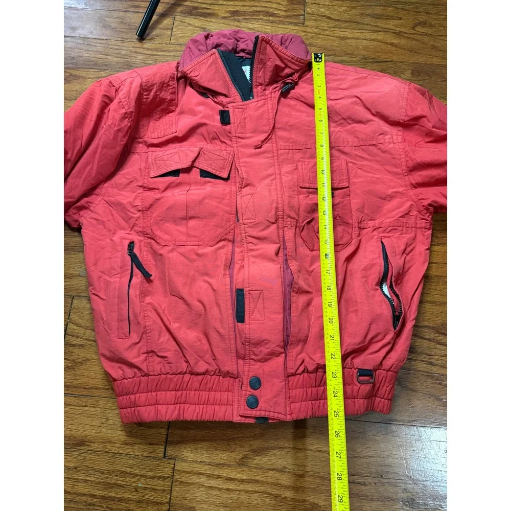 Obermeyer Vintage Mens Red Ski Jacket Winter Puffer Coat Small Retro Snowboard